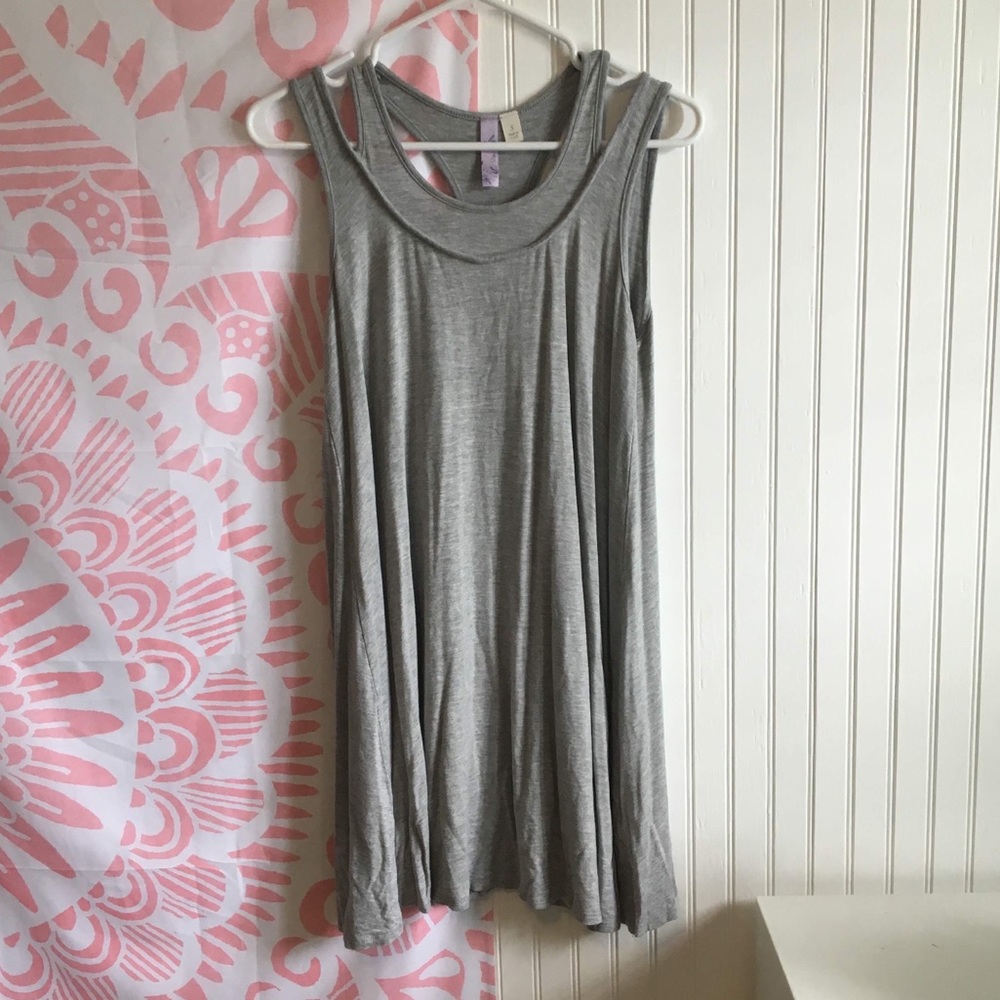 light grey swing dress